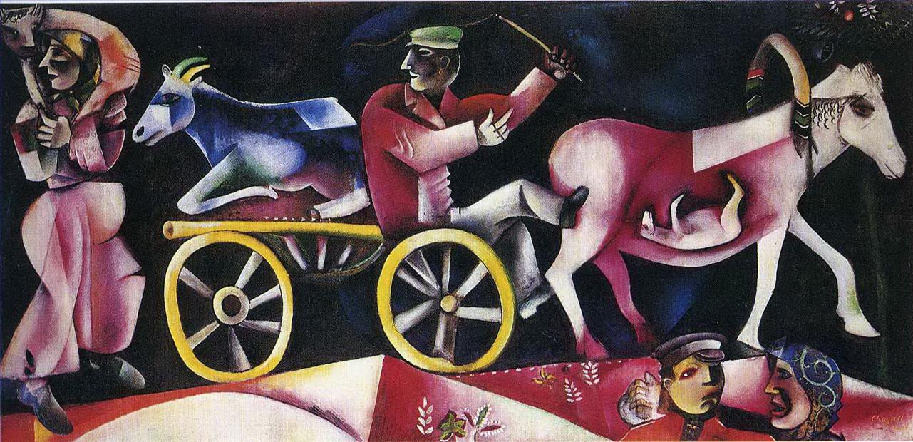 The Cattle Dealer contemporain de Marc Chagall Peintures à l'huile